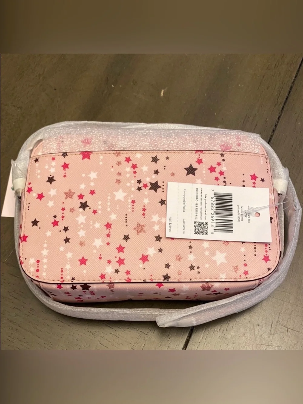 NWT Kate Spade | Staci Mini Camera Crossbody | Pink Multi/Twinkle Star